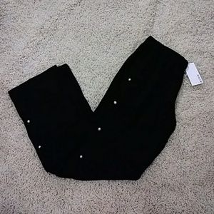 Pristene dressy slacks with pearls and gold